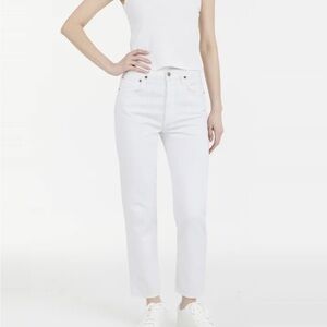 Agolde Women's Crisp White Straight Leg Jeans